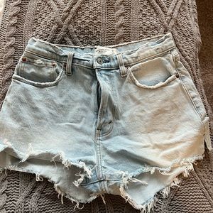 Denim mom shorts